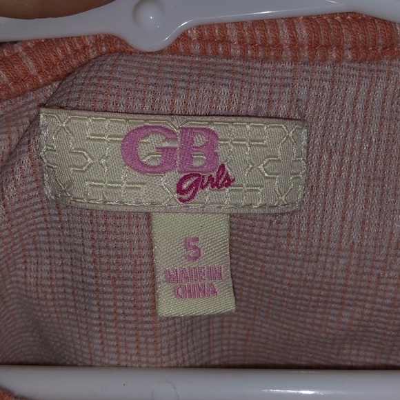 Kid's Gianni Bini GB Girls Coral Pink Peplum Top - Picture 4 of 5